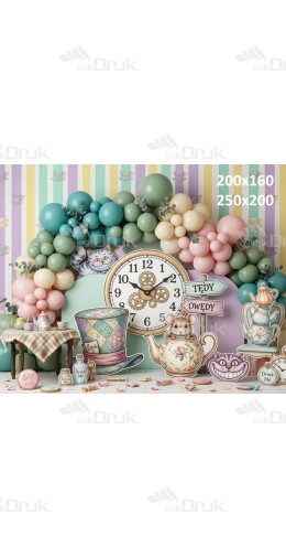 Tło fotograficzne „Herbaciana kraina czarów – pastelowa bajkowa aranżacja” | UB_795